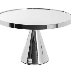 Silver chrome cake stand